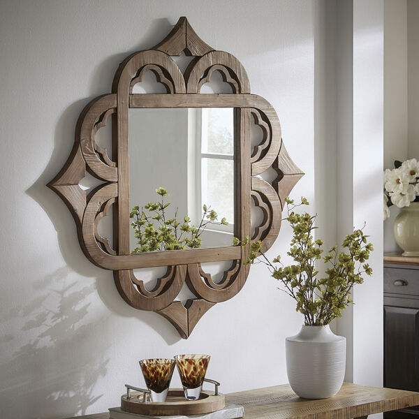 Wesley Wood Moroccan Wall Mirror, image 5