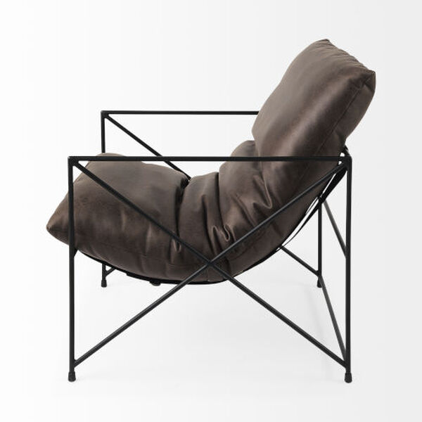 Leonidas Brown and Black Accent Chair, image 3