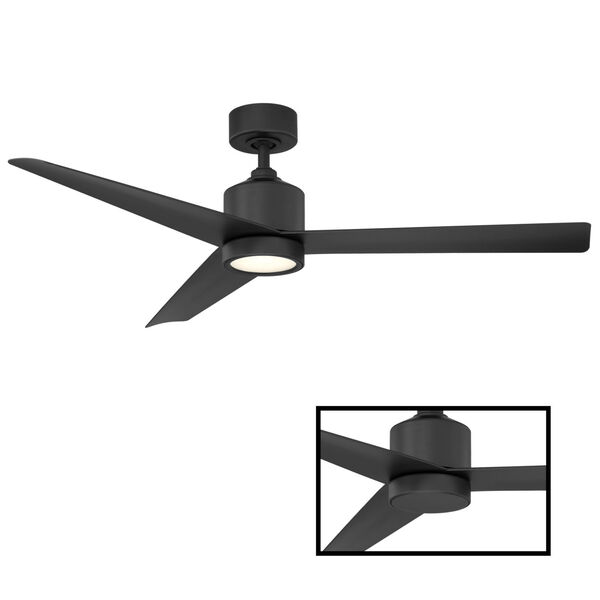 Lotus Matte Black 54-Inch ADA LED Ceiling Fan, image 3