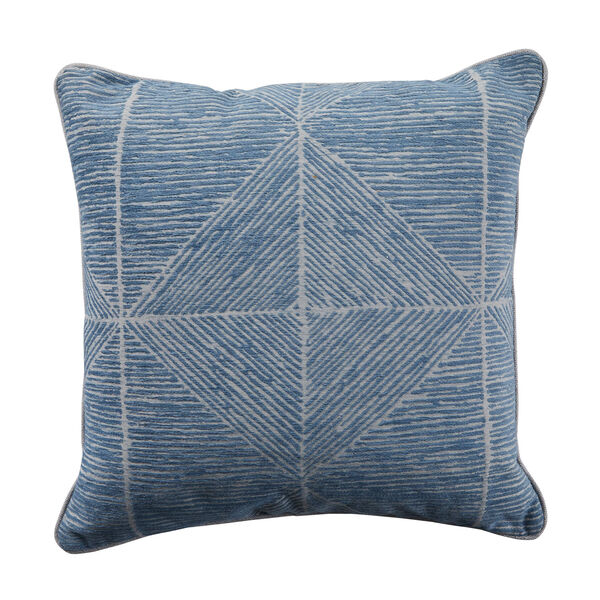 Mandla Chambray and Stone 24 x 24 Inch Pillow with Welt, image 1