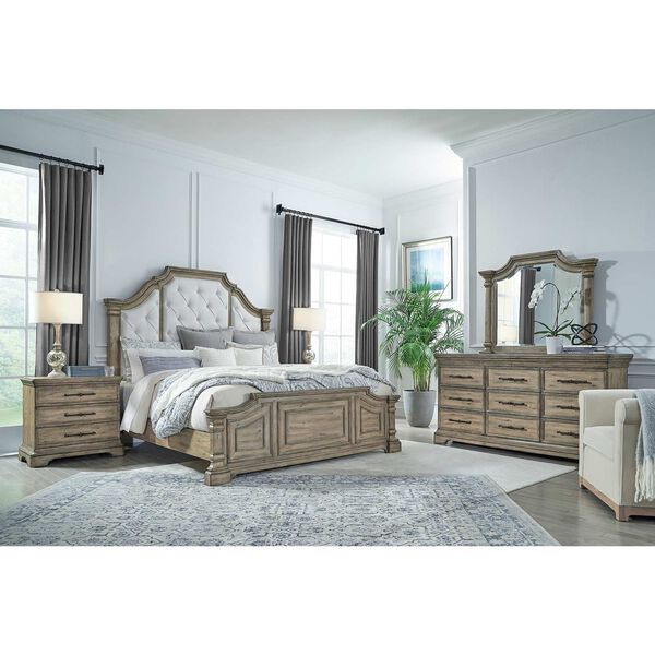 Garrison Cove Natural California Upholstered Bed with Panel Footboard, image 3