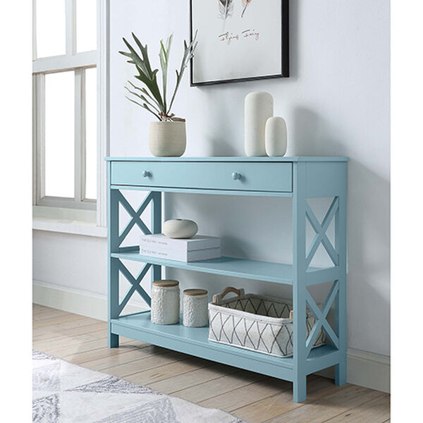 Oxford One Drawer Console Table in Sea Foam, image 2
