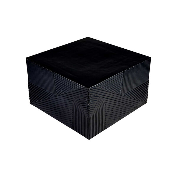 Provenance Signature Ceramic Serenity Textured Square Table in Coal, image 2