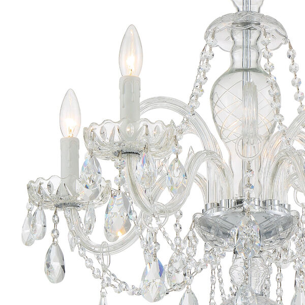 Candace Polished Chrome 25-Inch Five-Light Hand Cut Crystal Chandelier, image 3