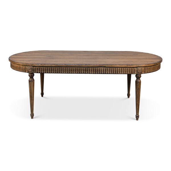 Tan 39-Inch Reproduction Dining Table, image 1