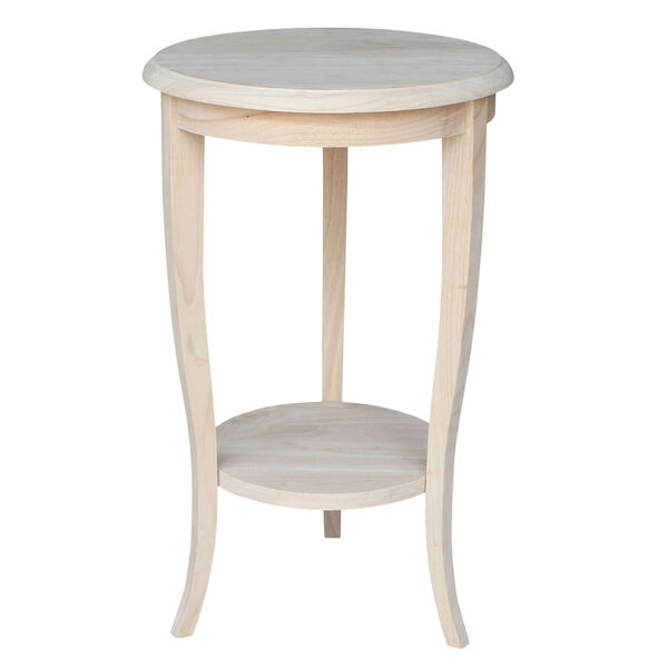 Unfinished Cambria 16-Inch Round End Table, image 1