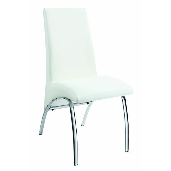 White and Chrome Dining Chair, image 1