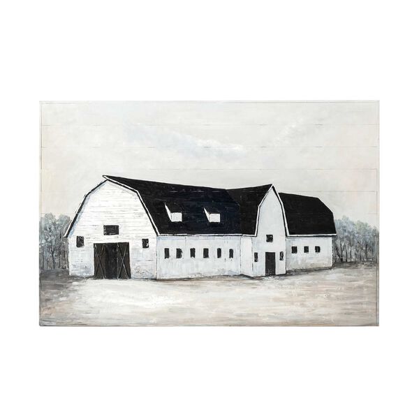 Sawmill Creek II Farmhouse Barn 60 In. x 40 In. Original Hand Painted Oil Painting, image 2