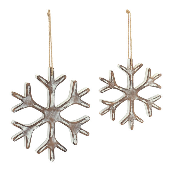 White Snowflake Ornament, Set of 12, image 1