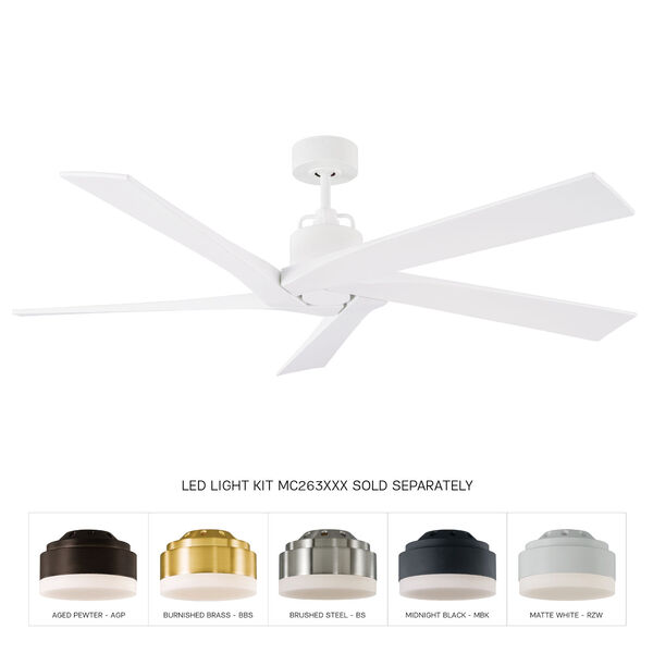 Aspen Matte White 56-Inch Indoor Outdoor Ceiling Fan, image 2