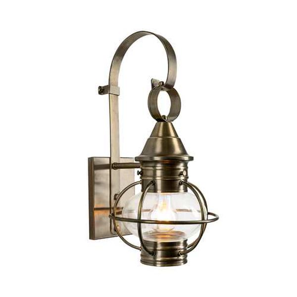 American Onion Antique Brass One-Light Outdoor Wall Sconce, image 1