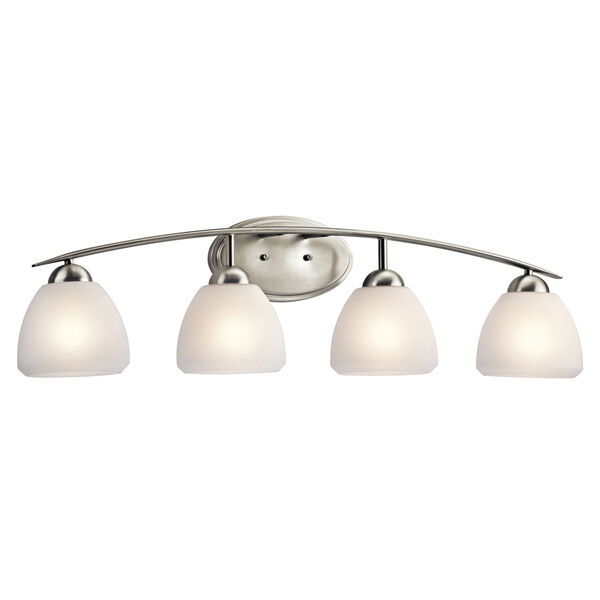 Calleigh Brushed Nickel Four-Light Bath Fixture, image 1
