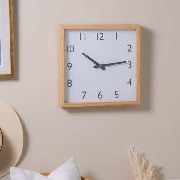 Davidson Natural Wooden Wall Mounted Clock, image 1