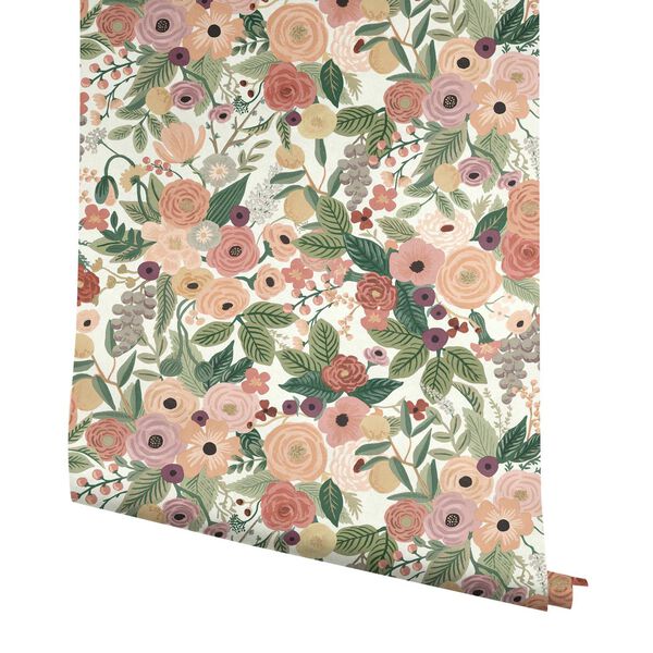 Garden Party Burgundy Peel and Stick Wallpaper, image 5