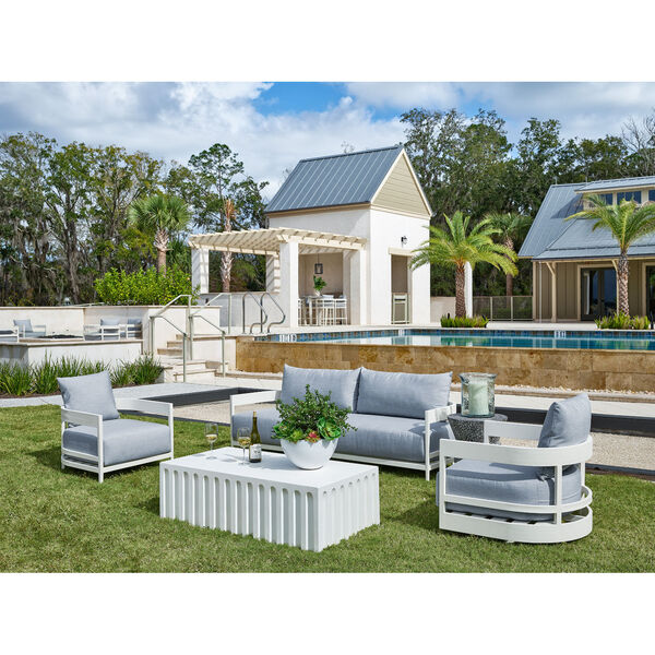 South Beach Chalk White Aluminum  Lounge Chair, image 6