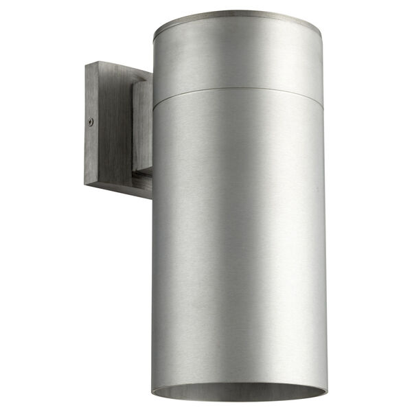 Cylinder Brushed Aluminum One-Light 6-Inch Outdoor Wall Mount, image 1
