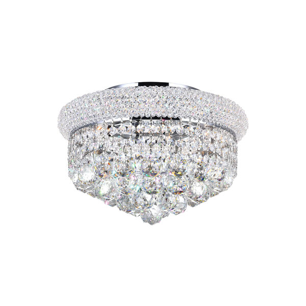 Empire Chrome Four-Light Flush Mount with K9 Clear Crystal, image 1