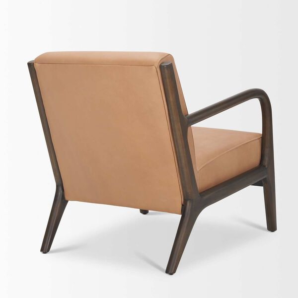 Cashel Tan Genuine Leather Accent Chair, image 5