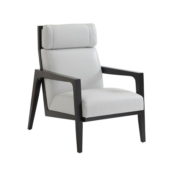 Palm Desert White and Black Covina Leather Chair, image 1