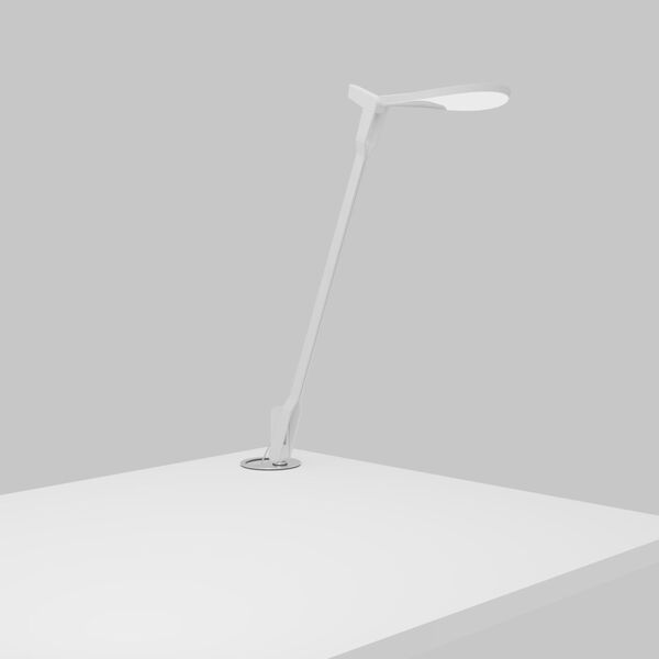 Splitty Matte White LED Desk Lamp with Grommet Mount, image 2