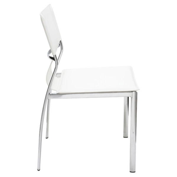 Lisbon Matte White Dining Chair, image 3