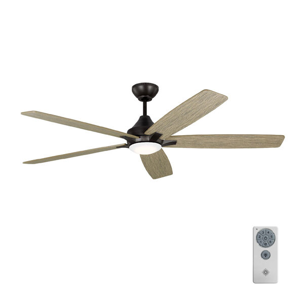 Lowden 60-Inch Indoor/Outdoor Integrated LED Ceiling Fan with Light Kit, Remote Control and Reversible Motor, image 3