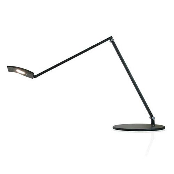 Mosso Pro Metallic Black Warm White LED Desk Lamp with USB, image 1