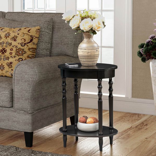 Classic Accents Black Brandi Oval End Table, image 1