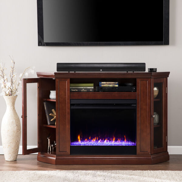 Claremont Cherry Color Changing Convertible Electric Fireplace, image 1