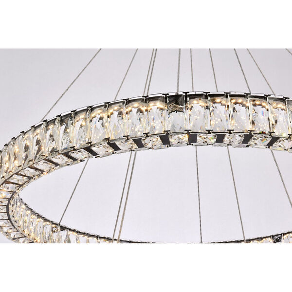 Monroe Black 36-Inch Integrated LED Double Ring Chandelier, image 5