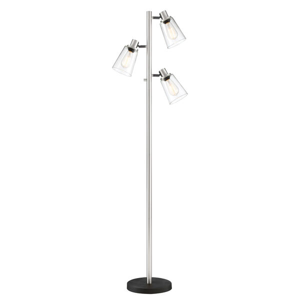 Colinton Clear 68-Inch Three-Light Floor Lamp, image 1