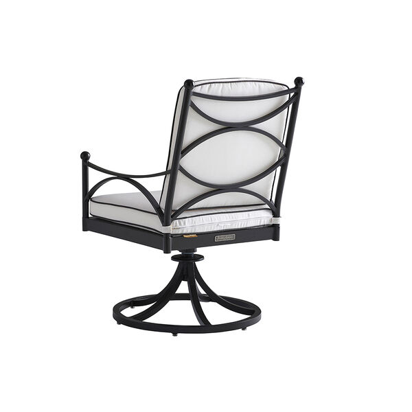Pavlova Graphite and White Swivel Rocker Dining Chair, image 2