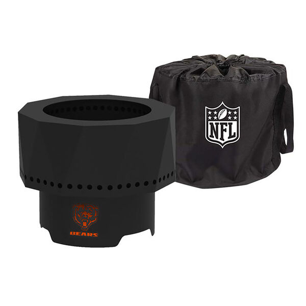 NFL Chicago Bears Ridge Portable Steel Smokeless Fire Pit with Carrying Bag, image 1
