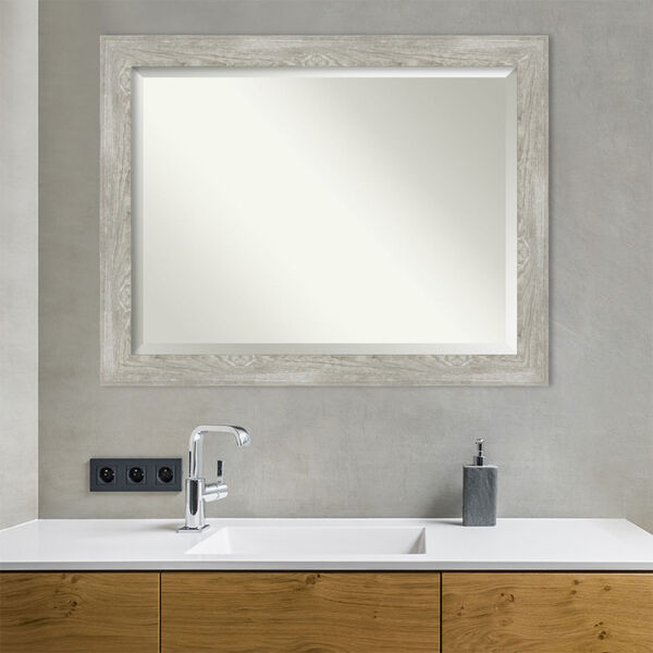 Dove Gray 46W X 36H-Inch Bathroom Vanity Wall Mirror, image 3