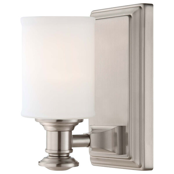 Harbour Point Brushed Nickel One Light Bath Fixture, image 1