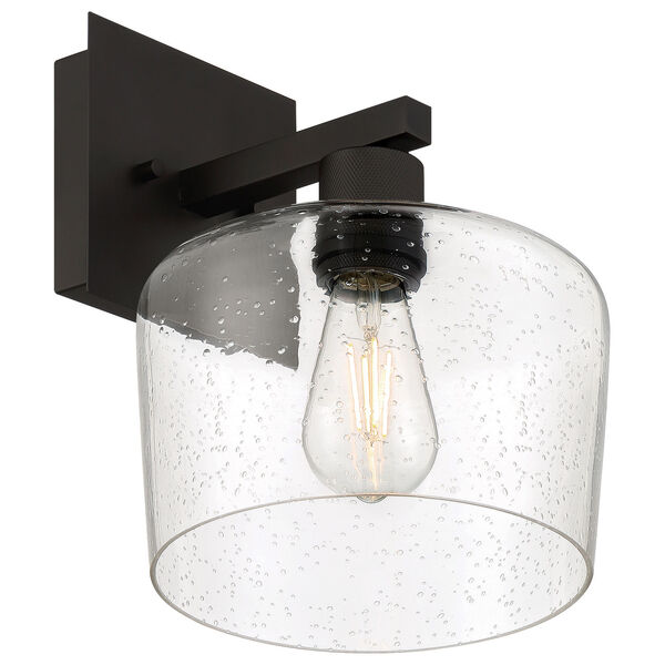 Port Nine Black Outdoor One-Light LED Wall Sconce with Clear Glass, image 4