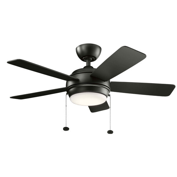 Starkk Satin Black 42-Inch LED Ceiling Fan, image 1