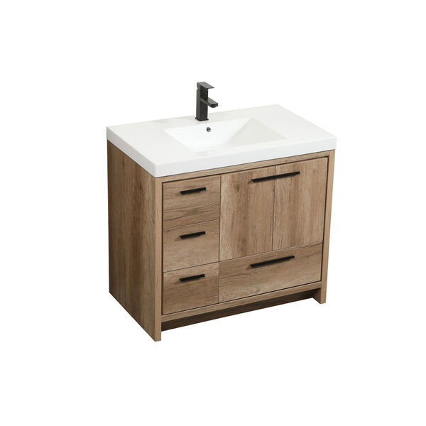 Wyatt Natural Oak 36-Inch Single Bathroom Vanity, image 1