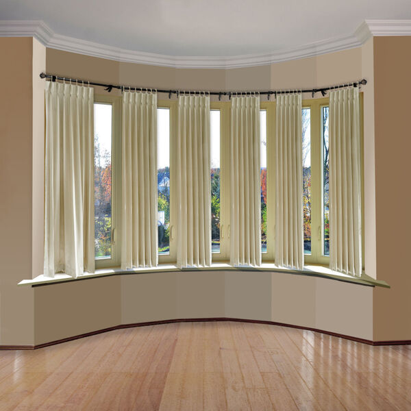 Eleanor Black Six-Sided Bay Window Curtain Rod, image 2