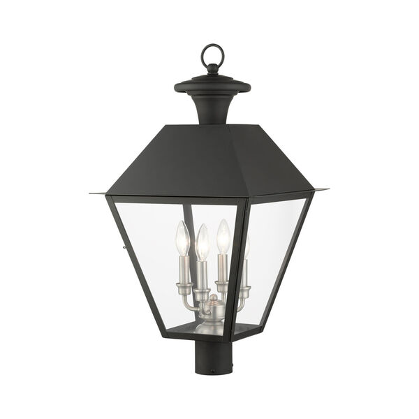 Mansfield Black Four-Light Outdoor Post Lantern, image 5