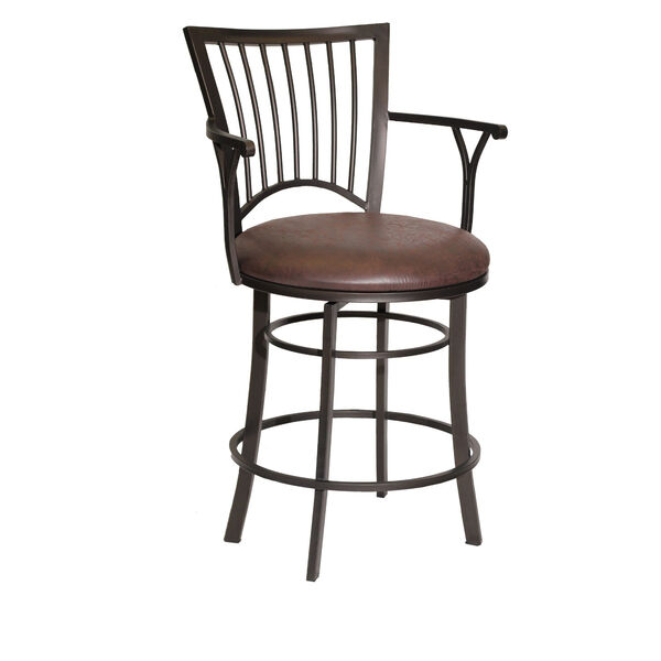 Bayview Coach and Gunmetal Swivel Counter Stool, image 3