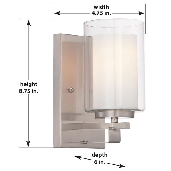 Parsons Studio Brushed Nickel 4.5-Inch One-Light Bath Sconce, image 5