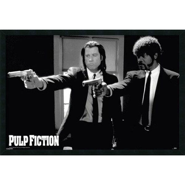 Pulp Fiction - Duo Guns: 37.4 x 25.4 Print Framed with Gel Coated Finish, image 1