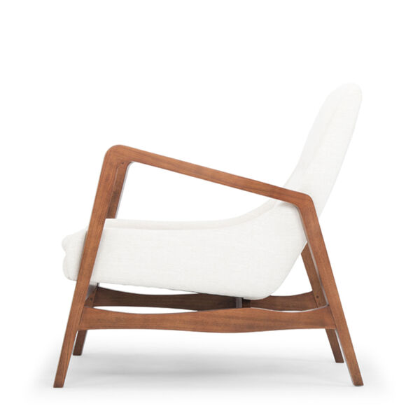 Enzo Flax and Walnut Occasional Chair, image 3
