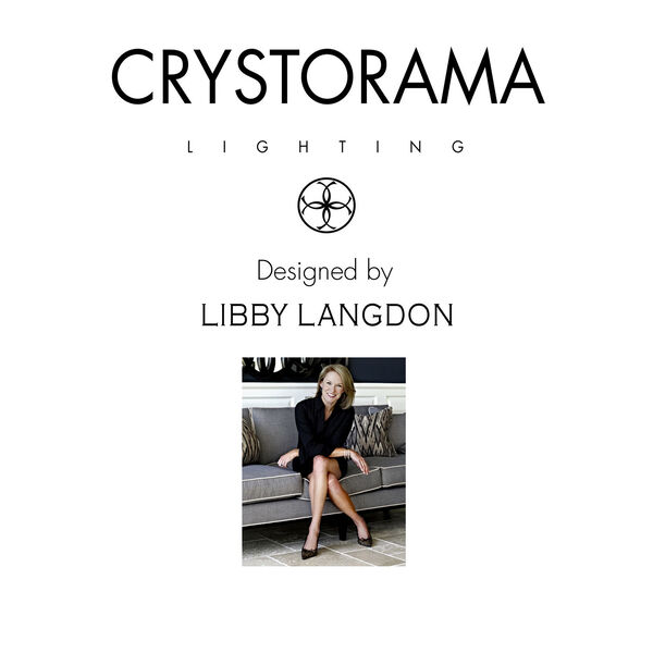 Libby Langdon for Crystorama Sylvan Eight Light Polished Nickel Chandelier, image 3