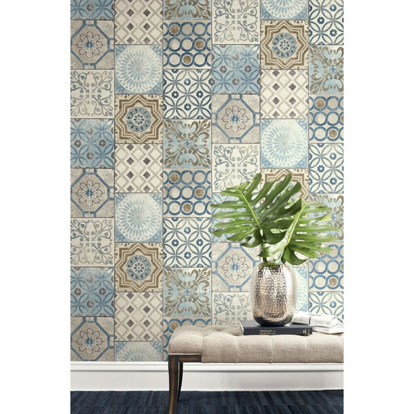 NextWall Morocaan Tile Peel and Stick Wallpaper, image 1