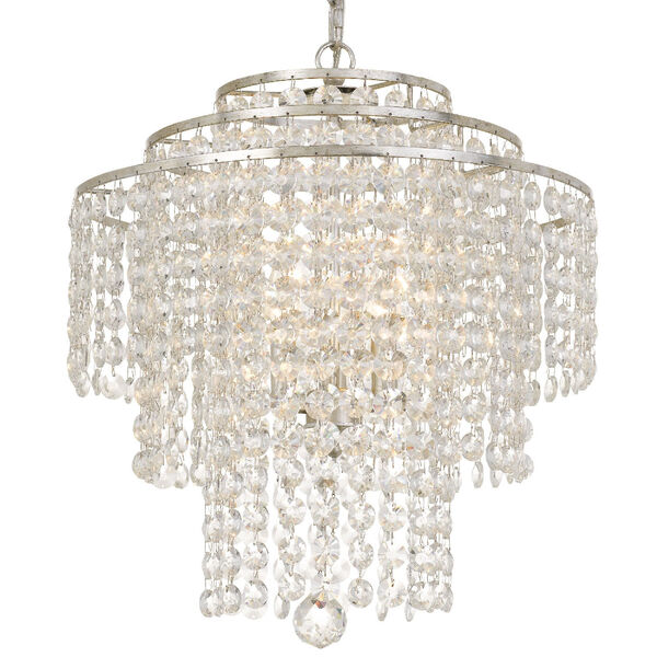 Arielle Silver Three-Light Chandeliers, image 1