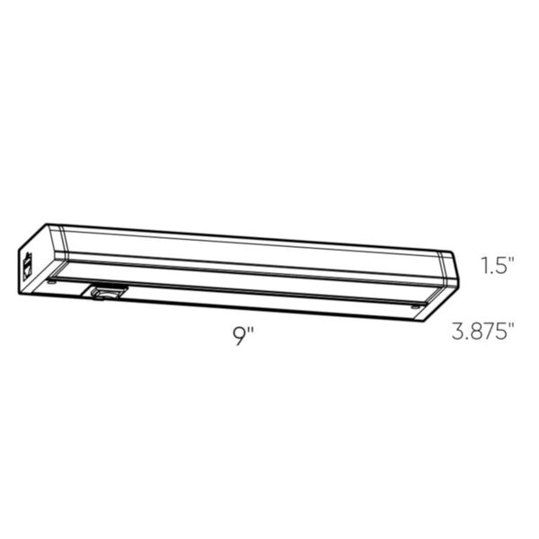 White 12-Inch CCT Hardwired Linear Under Cabinet Light, image 2