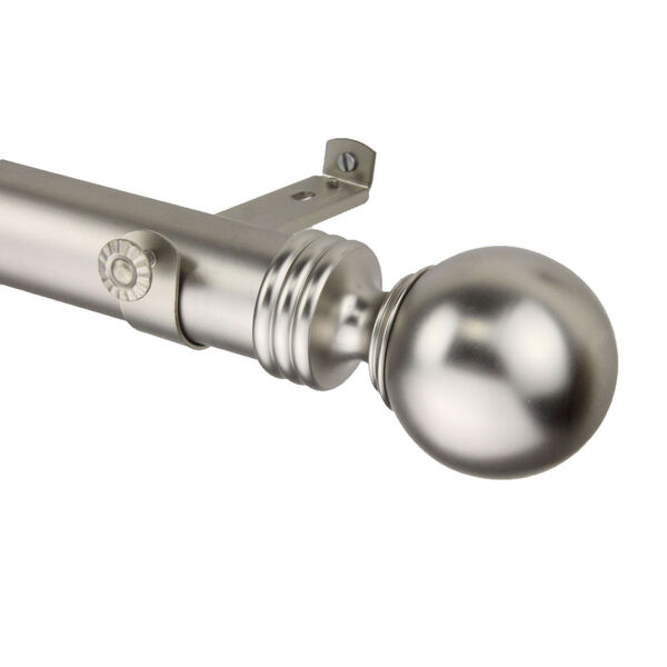 Sphere Satin Nickel 165-215 Inches Curtain Rod, image 1