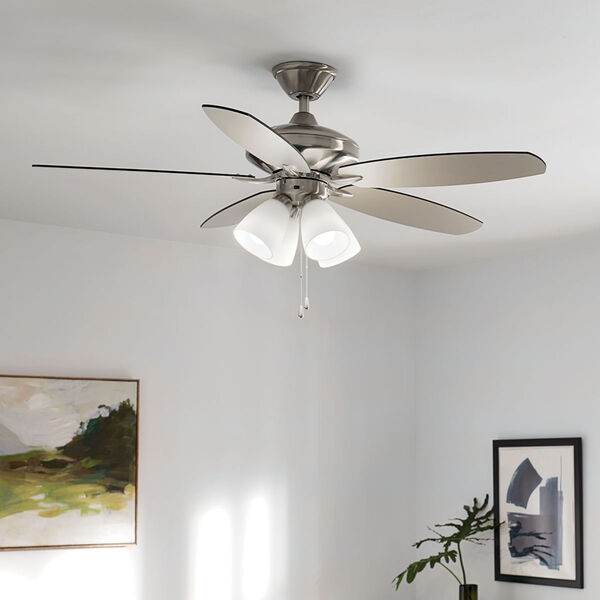 Renew Premier Brushed Stainless Steel 52-Inch LED Ceiling Fan, image 5